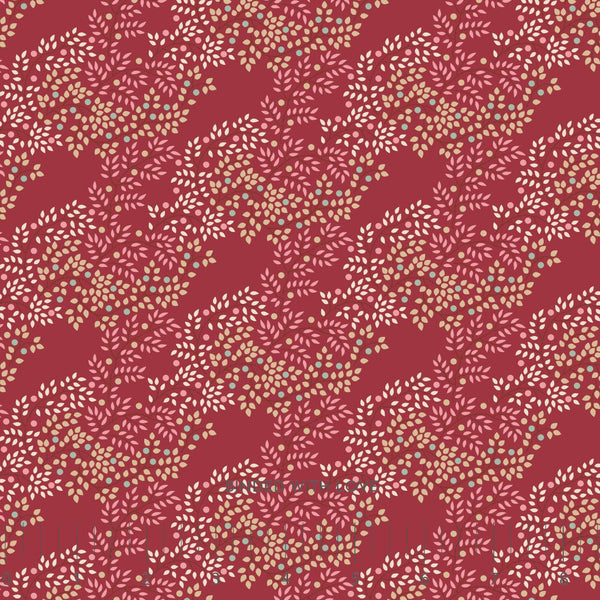 Berrytangle Burgundy 130147 | Creating Memories Winter by Tone Finnanger | Tilda Fabrics | Continuous Yardage | Fat Quarter