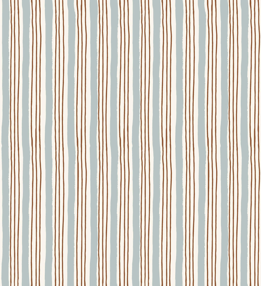 Painterly Stripes Sky Blue HJ304-SB1 | Wallflower by Hope Johnson | Cotton + Steel | Continuous Yardage | Fat Quarter