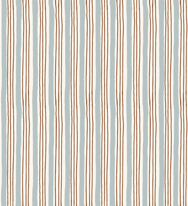 Painterly Stripes Sky Blue HJ304-SB1 | Wallflower by Hope Johnson | Cotton + Steel | Continuous Yardage | Fat Quarter