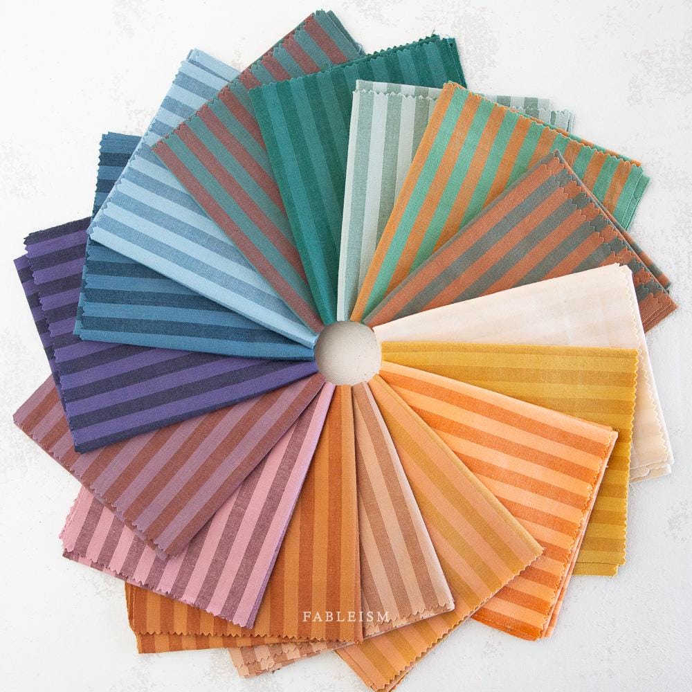 Sun Stripes Full Collection by Fableism Supply Co. | 16 Yarn Dyed Wovens | BUNDLE-265