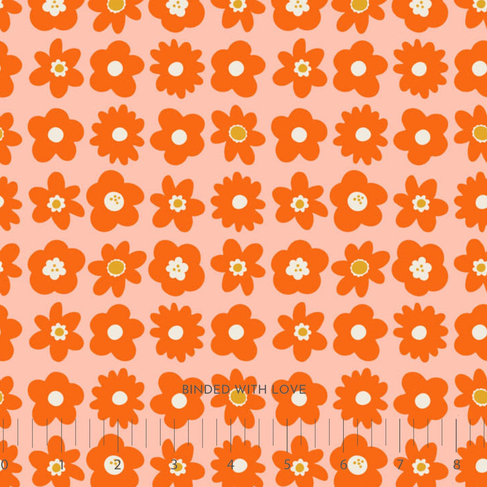 Blooms Orange 91116-56 | Joyful June by Sarah Hearts | Figo Fabrics