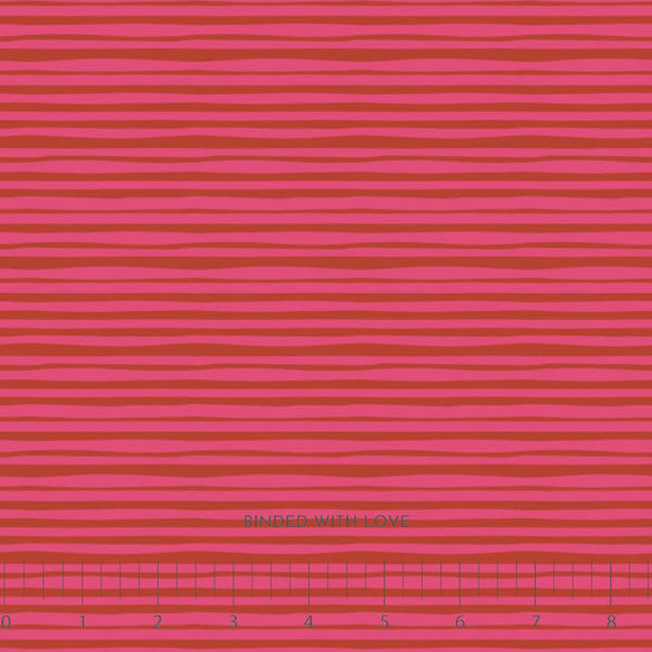 Stripe Pink 91119-22 | Joyful June by Sarah Hearts | Figo Fabrics