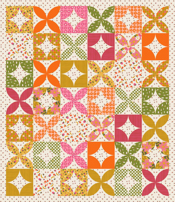 Strawberries Ochre 91111-55 | Joyful June by Sarah Hearts | Figo Fabrics