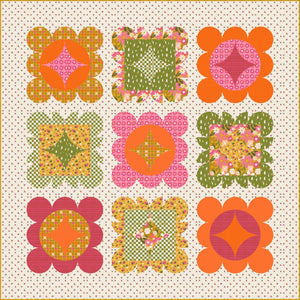 Blooms Orange 91116-56 | Joyful June by Sarah Hearts | Figo Fabrics