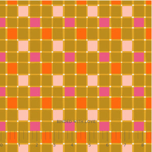 Gingham Ochre 91112-55 | Joyful June by Sarah Hearts | Figo Fabrics