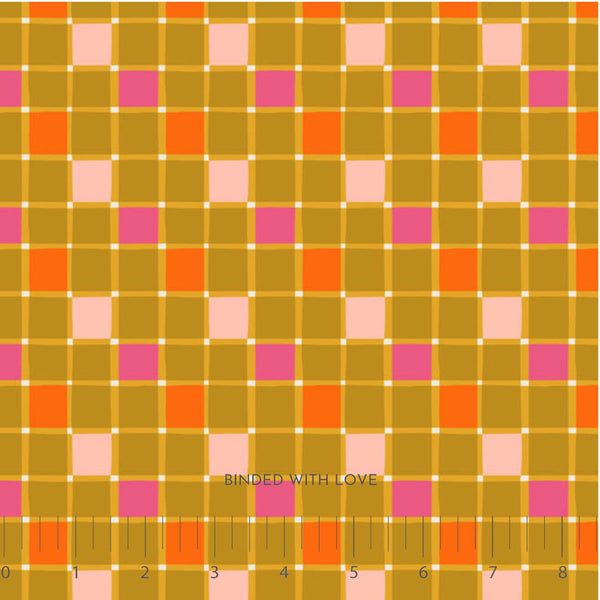 Gingham Ochre 91112-55 | Joyful June by Sarah Hearts | Figo Fabrics