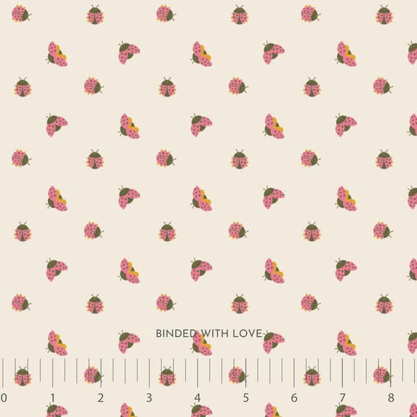 Ladybugs Cream 91117-11 | Joyful June by Sarah Hearts | Figo Fabrics