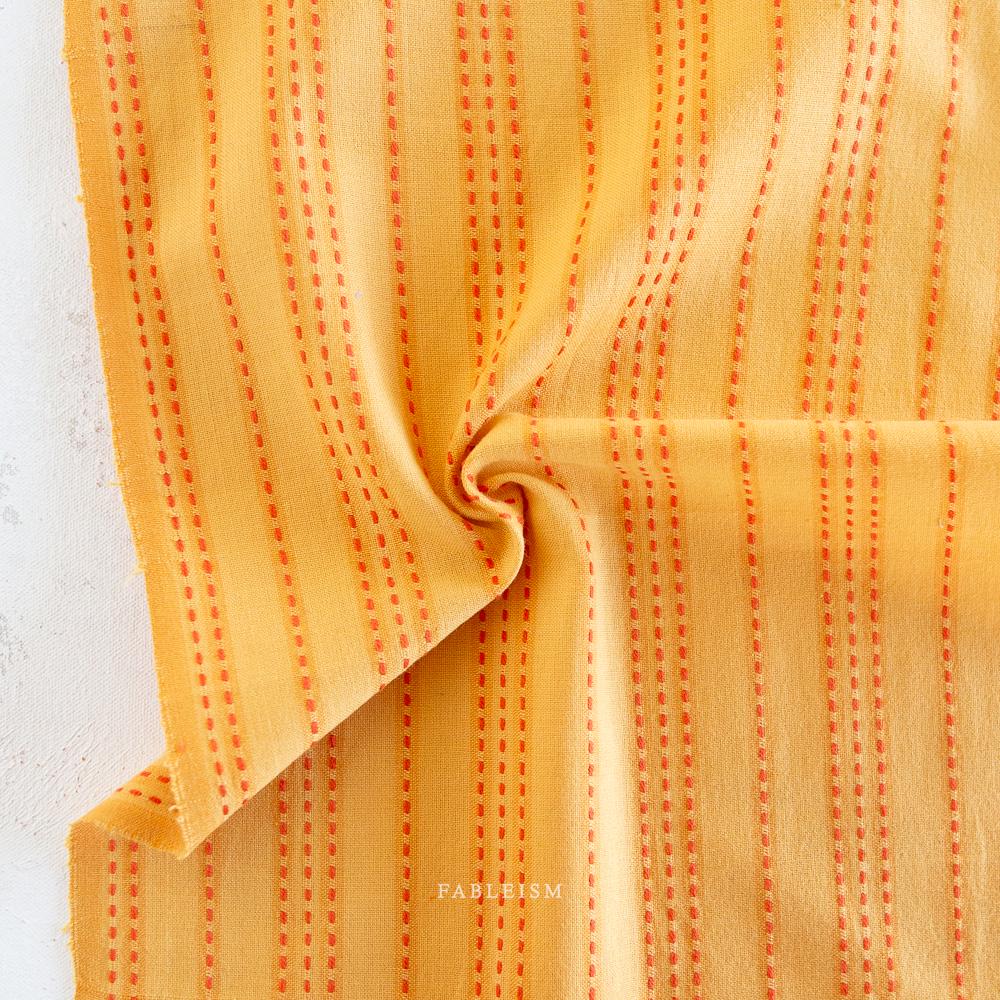Stitch Stripe Tumeric LL-07-SSP-TUMERIC | Lucky Loom | Fableism Supply Co.