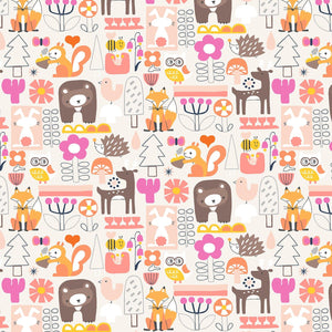 Sinrin Yoku Wild Pink HO500-WP1 | Kanpeki Na Hi by Hitomi Osumi | Cotton + Steel