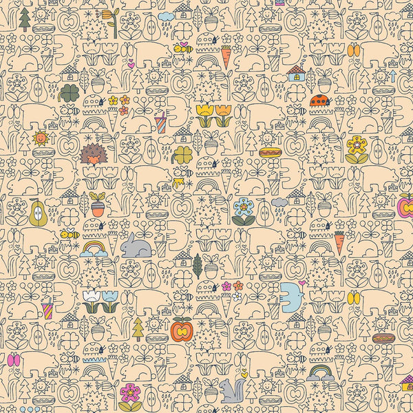 Asobo Buttercup HO502-BU3 | Kanpeki Na Hi by Hitomi Osumi | Cotton + Steel