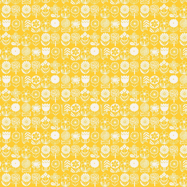 Hana Hana Sun Kissed Yellow HO503-SK1 | Kanpeki Na Hi by Hitomi Osumi | Cotton + Steel