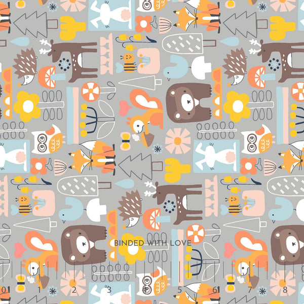 Sinrin Yoku No Gray HO500-NG2 | Kanpeki Na Hi by Hitomi Osumi | Cotton + Steel