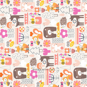 Sinrin Yoku Wild Pink HO500-WP1 | Kanpeki Na Hi by Hitomi Osumi | Cotton + Steel