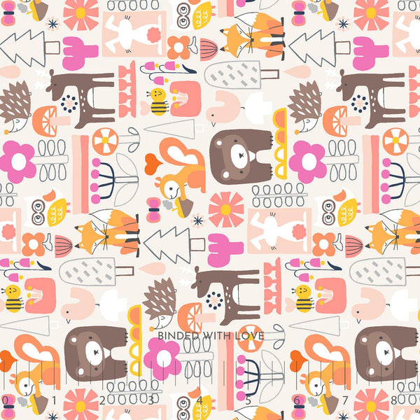 Sinrin Yoku Wild Pink HO500-WP1 | Kanpeki Na Hi by Hitomi Osumi | Cotton + Steel