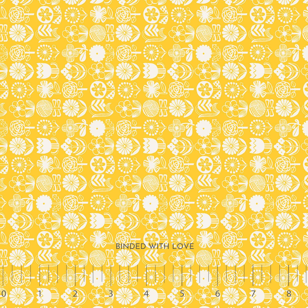 Hana Hana Sun Kissed Yellow HO503-SK1 | Kanpeki Na Hi by Hitomi Osumi | Cotton + Steel