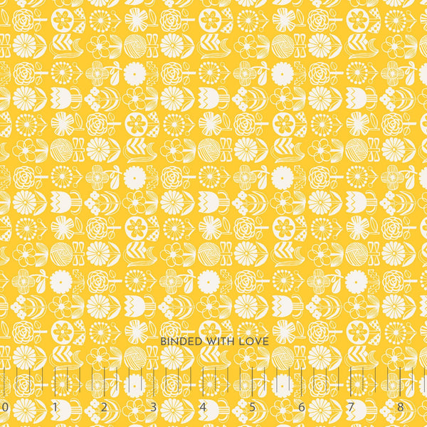 Hana Hana Sun Kissed Yellow HO503-SK1 | Kanpeki Na Hi by Hitomi Osumi | Cotton + Steel