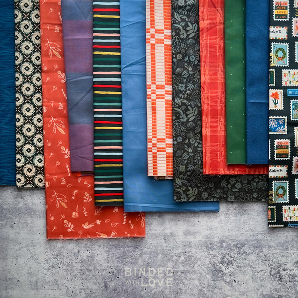 Curated Remnant Bundle | 12 Fabric End of Bolt Quilting Bundle | One of a Kind | REMNANT BUNDLE-94