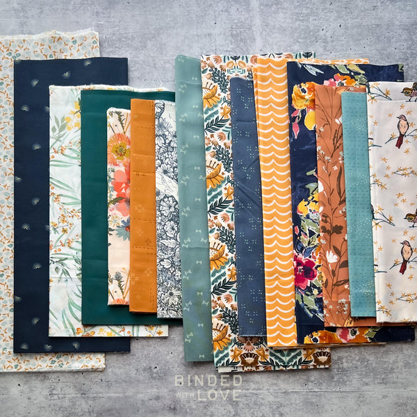 Curated Remnant Bundle | 15 Fabric End of Bolt Quilting Bundle | One of a Kind | REMNANT BUNDLE-30