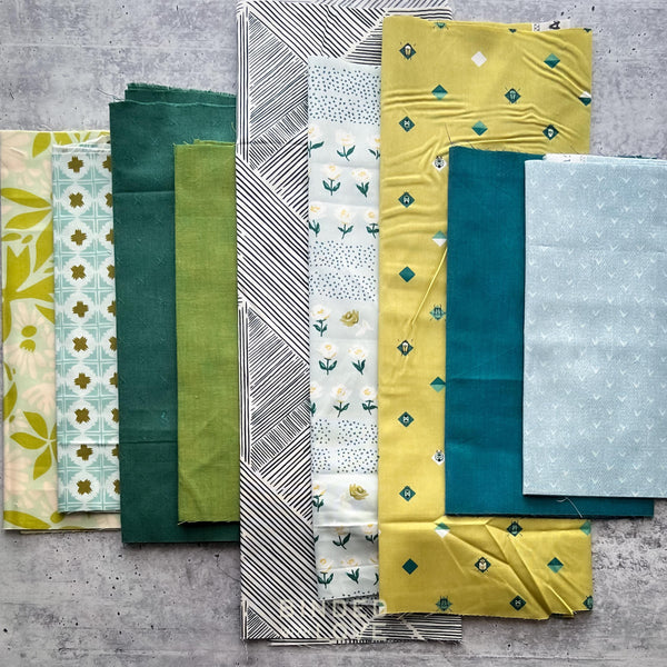 Curated Remnant Bundle | 9 Fabric End of Bolt Quilting Bundle | One of a Kind | REMNANT BUNDLE-90