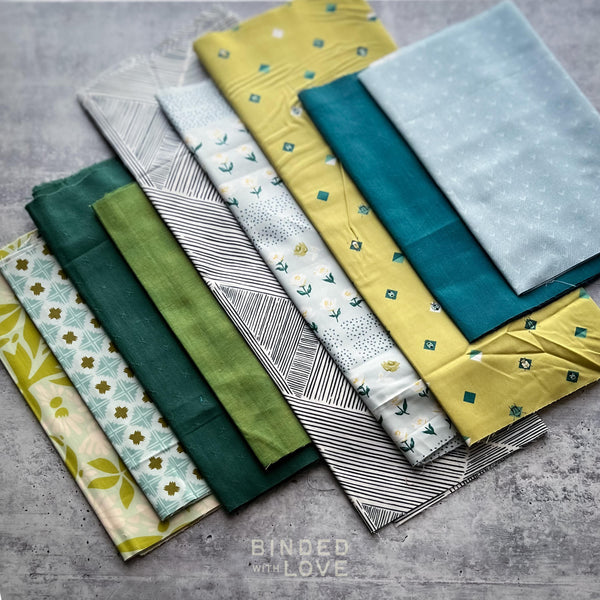 Curated Remnant Bundle | 9 Fabric End of Bolt Quilting Bundle | One of a Kind | REMNANT BUNDLE-90