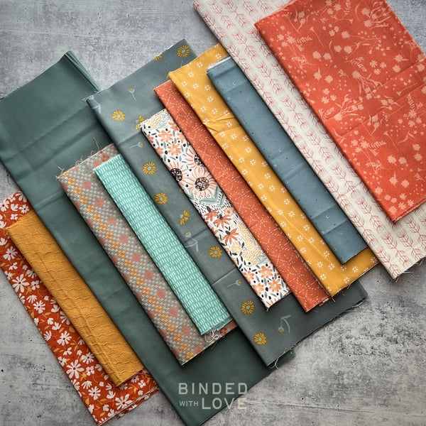Curated Remnant Bundle | 11 Fabric End of Bolt Quilting Bundle | One of a Kind | REMNANT BUNDLE-91