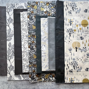 Curated Remnant Bundle | 10 Fabric End of Bolt Quilting Bundle | One of a Kind | REMNANT BUNDLE-35
