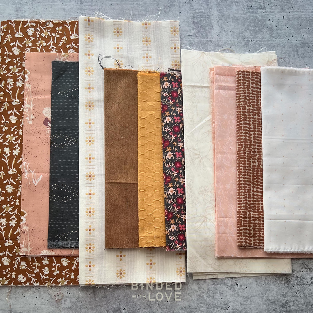 Curated Remnant Bundle | 11 Fabric End of Bolt Quilting Bundle | One of a Kind | REMNANT BUNDLE-44
