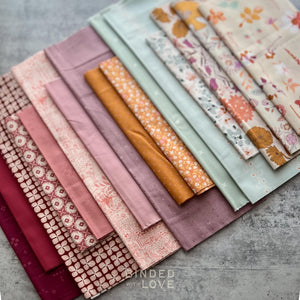 Curated Remnant Bundle | 16 Fabric End of Bolt Quilting Bundle | One of a Kind | REMNANT BUNDLE-34
