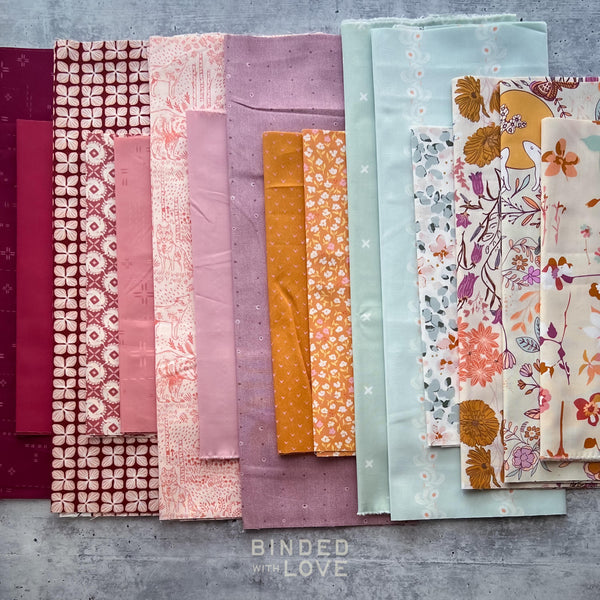Curated Remnant Bundle | 16 Fabric End of Bolt Quilting Bundle | One of a Kind | REMNANT BUNDLE-34