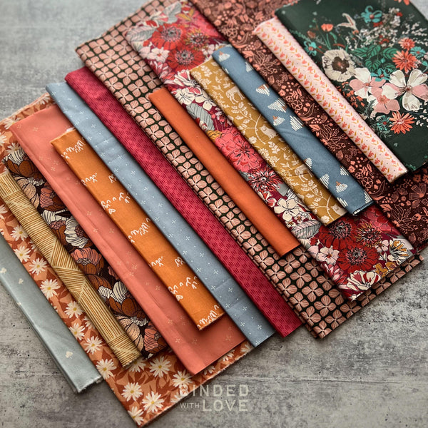 Curated Remnant Bundle | 16 Fabric End of Bolt Quilting Bundle | One of a Kind | REMNANT BUNDLE-28
