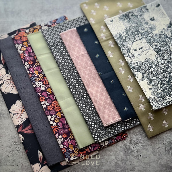Curated Remnant Bundle | 9 Fabric End of Bolt Quilting Bundle | One of a Kind | REMNANT BUNDLE-37