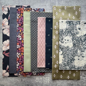 Curated Remnant Bundle | 9 Fabric End of Bolt Quilting Bundle | One of a Kind | REMNANT BUNDLE-37