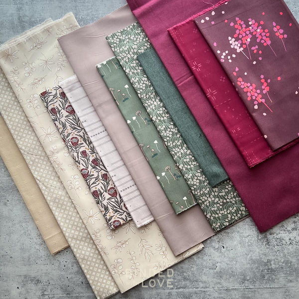 Curated Remnant Bundle | 12 Fabric End of Bolt Quilting Bundle | One of a Kind | REMNANT BUNDLE-36