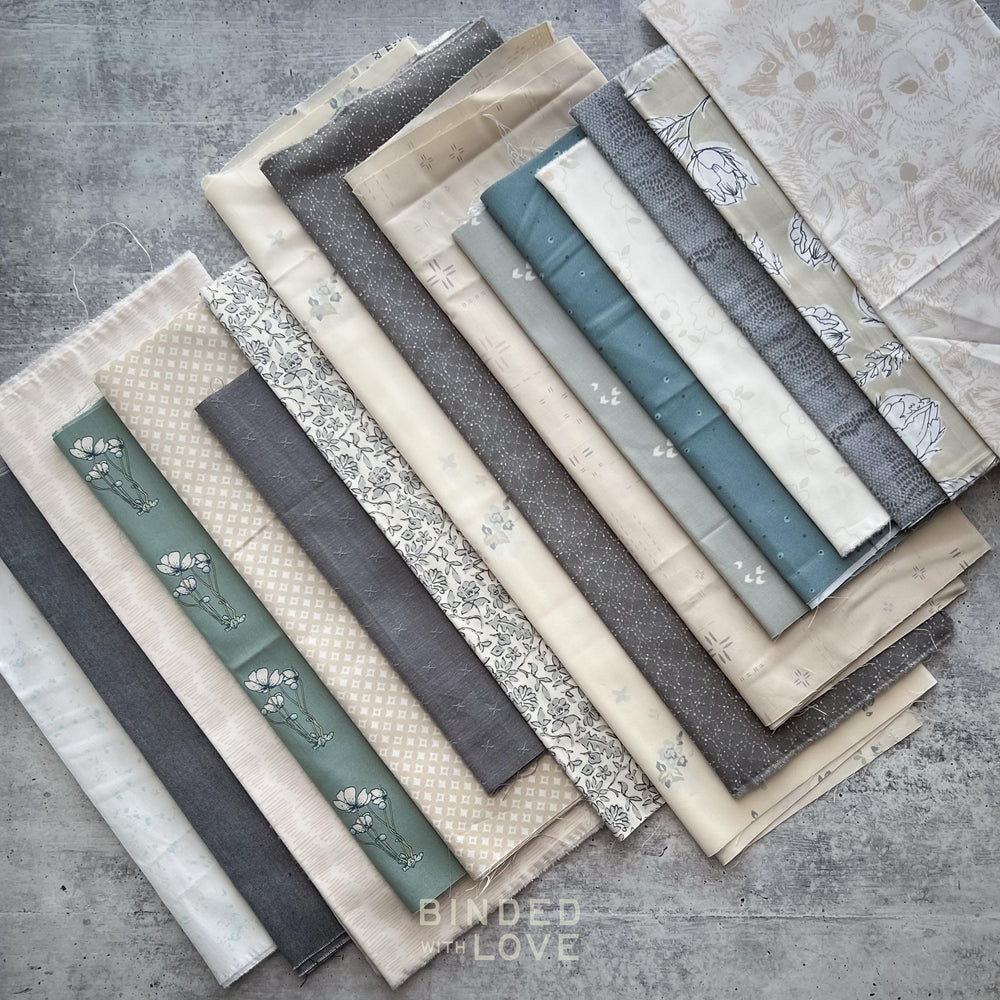 Curated Remnant Bundle | 16 Fabric End of Bolt Quilting Bundle | One of a Kind | REMNANT BUNDLE-43