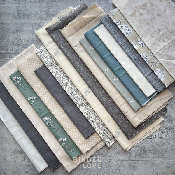 Curated Remnant Bundle | 16 Fabric End of Bolt Quilting Bundle | One of a Kind | REMNANT BUNDLE-43