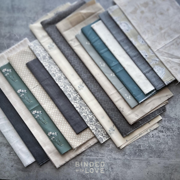 Curated Remnant Bundle | 16 Fabric End of Bolt Quilting Bundle | One of a Kind | REMNANT BUNDLE-43