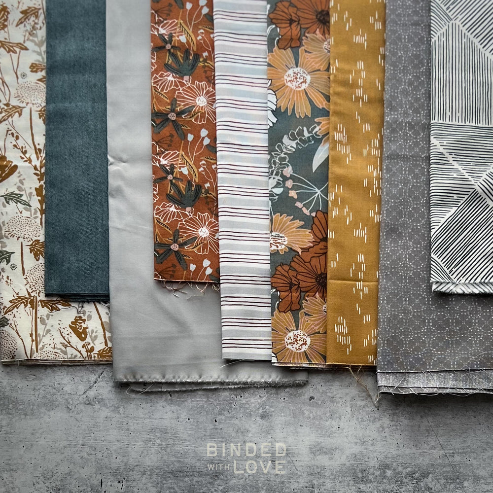 Curated Remnant Bundle | 9 Fabric End of Bolt Quilting Bundle | One of a Kind | REMNANT BUNDLE-123