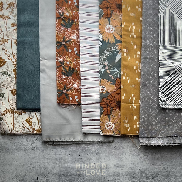 Curated Remnant Bundle | 9 Fabric End of Bolt Quilting Bundle | One of a Kind | REMNANT BUNDLE-123