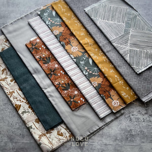 Curated Remnant Bundle | 9 Fabric End of Bolt Quilting Bundle | One of a Kind | REMNANT BUNDLE-123
