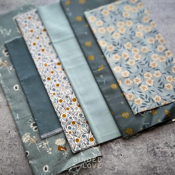 Curated Remnant Bundle | 6 Fabric End of Bolt Quilting Bundle | One of a Kind | REMNANT BUNDLE-124