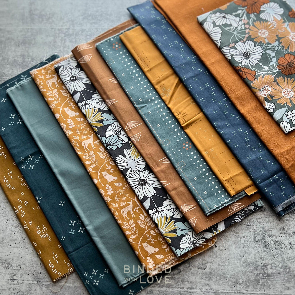 Curated Remnant Bundle | 11 Fabric End of Bolt Quilting Bundle | One of a Kind | REMNANT BUNDLE-126
