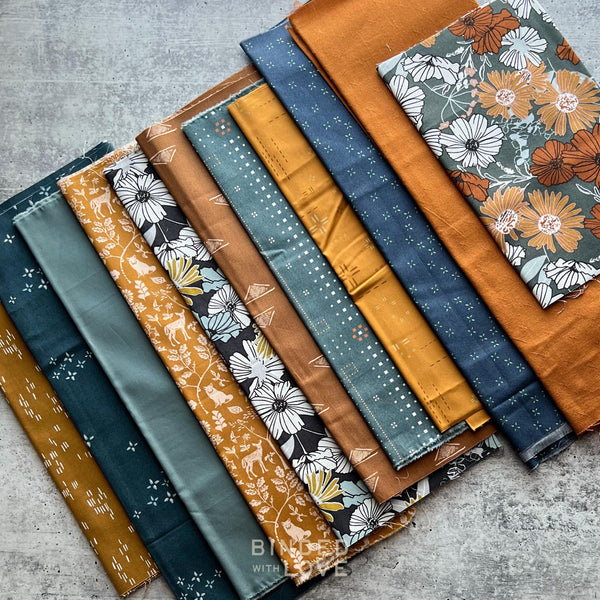 Curated Remnant Bundle | 11 Fabric End of Bolt Quilting Bundle | One of a Kind | REMNANT BUNDLE-126