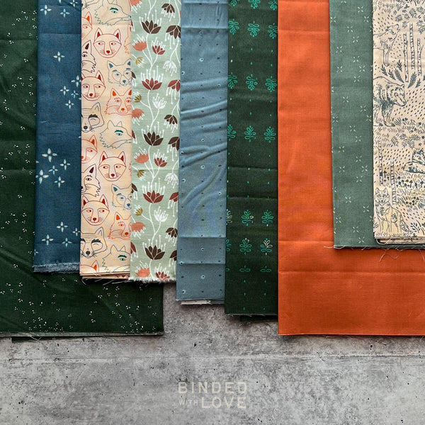 Curated Remnant Bundle | 9 Fabric End of Bolt Quilting Bundle | One of a Kind | REMNANT BUNDLE-128