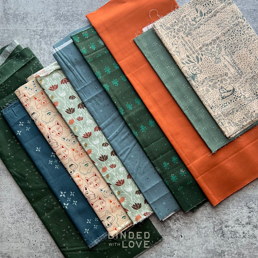 Curated Remnant Bundle | 9 Fabric End of Bolt Quilting Bundle | One of a Kind | REMNANT BUNDLE-128