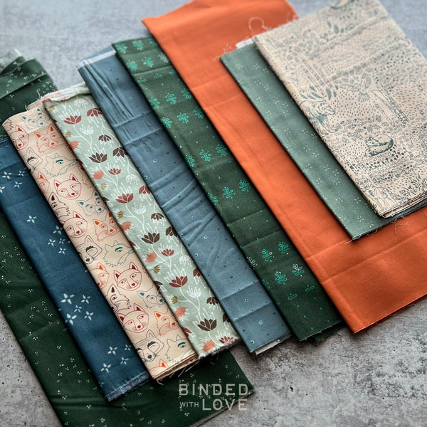 Curated Remnant Bundle | 9 Fabric End of Bolt Quilting Bundle | One of a Kind | REMNANT BUNDLE-128