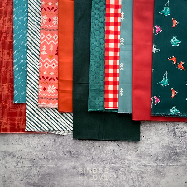 Curated Remnant Bundle | 11 Fabric End of Bolt Quilting Bundle | One of a Kind | REMNANT BUNDLE-57
