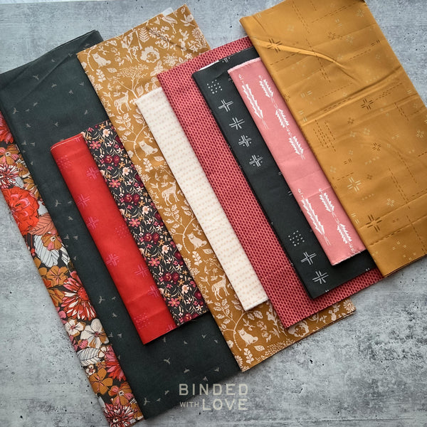 Curated Remnant Bundle | 10 Fabric End of Bolt Quilting Bundle | One of a Kind | REMNANT BUNDLE-32