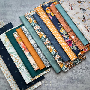 Curated Remnant Bundle | 15 Fabric End of Bolt Quilting Bundle | One of a Kind | REMNANT BUNDLE-30