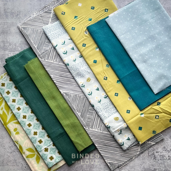 Curated Remnant Bundle | 9 Fabric End of Bolt Quilting Bundle | One of a Kind | REMNANT BUNDLE-90