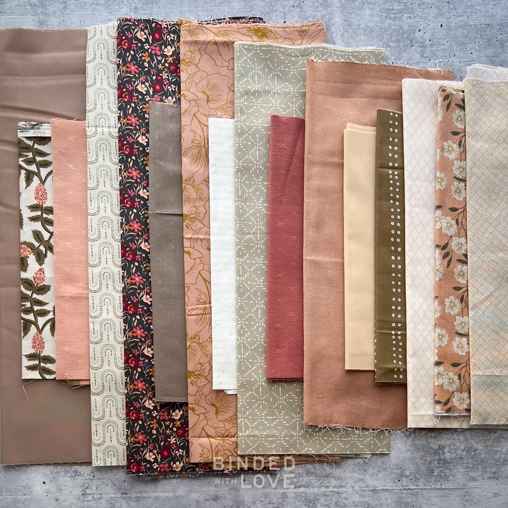 Curated Remnant Bundle | 16 Fabric End of Bolt Quilting Bundle | One of a Kind | REMNANT BUNDLE-45